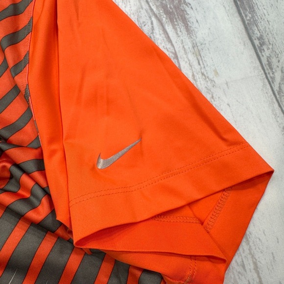 Nike Golf Tour Performance Polo Shirt L‎ Large Orange Mens - Picture 3 of 8